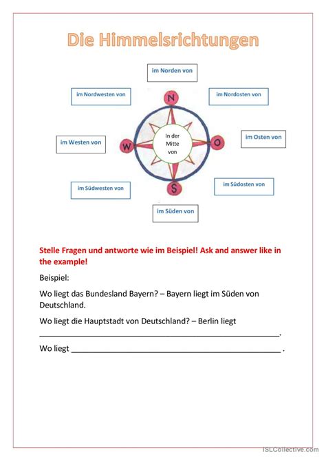 himmelsrichtungen arbeitsblatt pdf